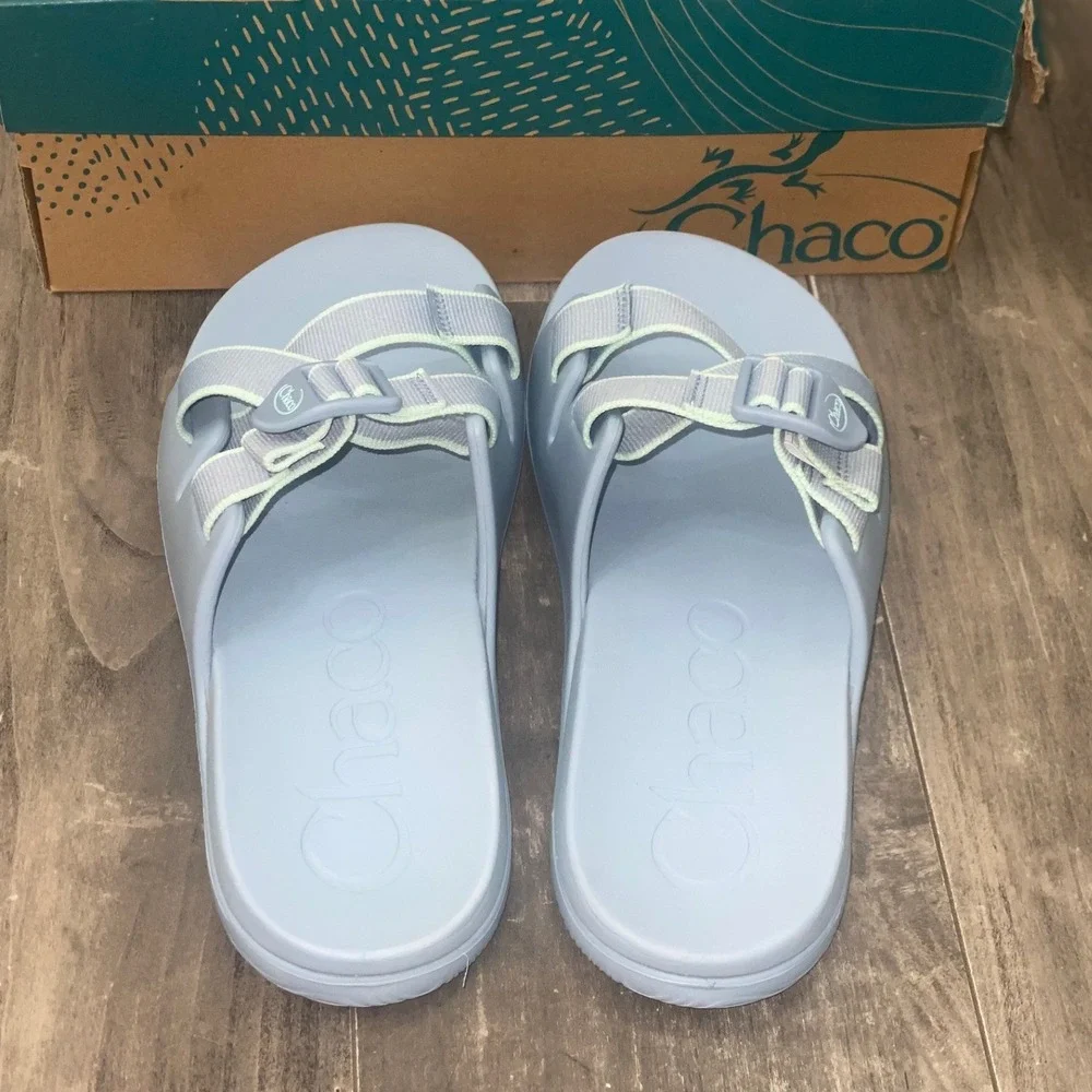 Chaco Chillos Slide Sandal Light Blue Womens 8 LUVSEAT Arch Support Casual Sport - Picture 4 of 9